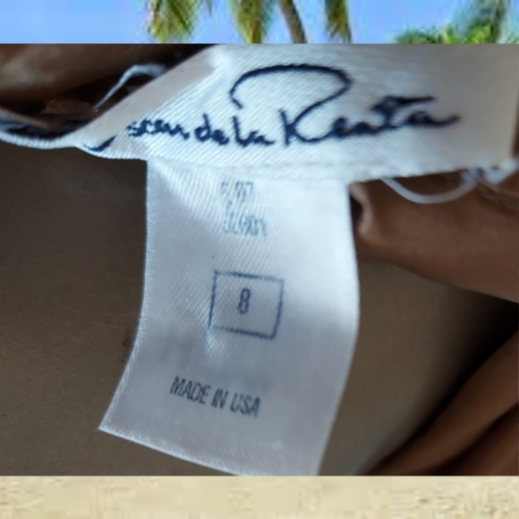 *$4,000 OSCAR DE LA RENTA BEAUTIFUL BRONZE PLEADED SILK RUNWAY DRESS US M - Picture 10 of 13